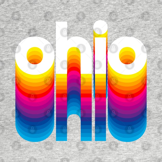 Buckeye State Pride - Rainbow Design I Love Ohio design by Vector Deluxe